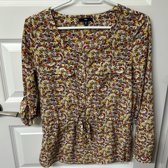 Women’s Gap XS Stunning Printed Long Sleeve Blouse/Dress Shirt - Picture 3 of 14